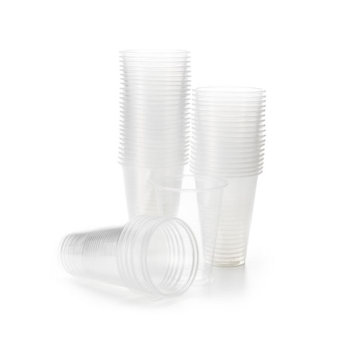 0,4 Liter Plastikbecher 50x transparent Bierbecher