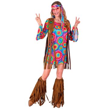 Hippie Kostüm für Damen - 4 Teile