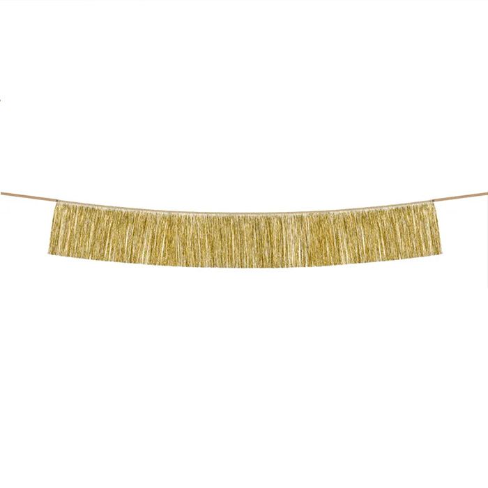 Gold Girlande mit Fransen - 135 cm