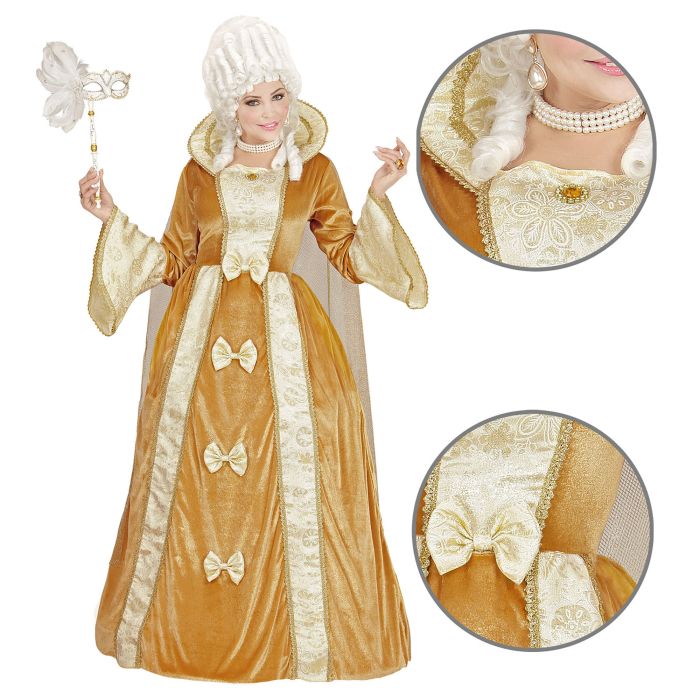 Venezianisches Kleid mit Umhang für Damen