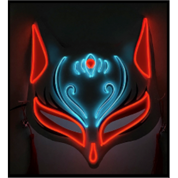 Japanische Katze LED Maske, die im Dunkeln leuchtet