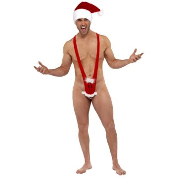 Roter Weihnachtsmann-Mankini