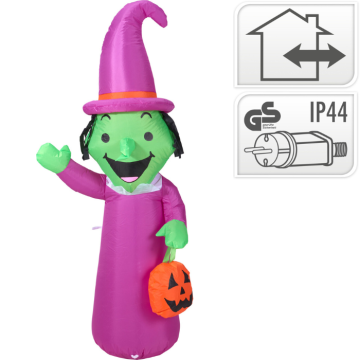 Aufblasbare Halloweenhexe mit LED 150 cm