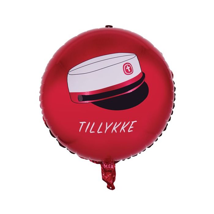 Roter Hut Glück Folienballon - 45 cm