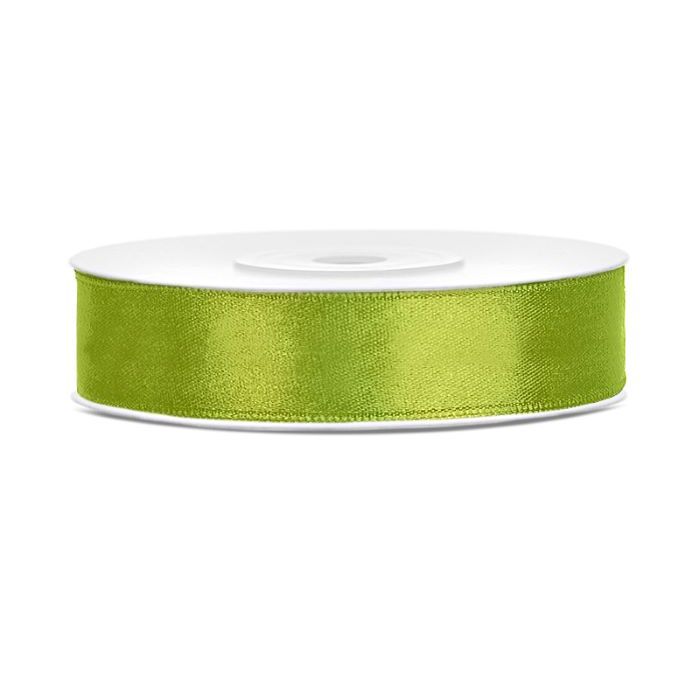 Satiniert grünes Band - 12 mm x 25 m