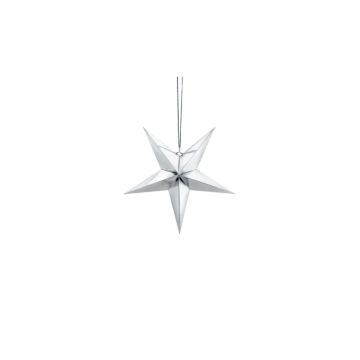 Papierstern silber - 45 cm