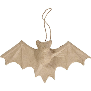 Handgemachte Fledermaus aus Pappmaché m. Aufhänger 10x3,5x22 cm 