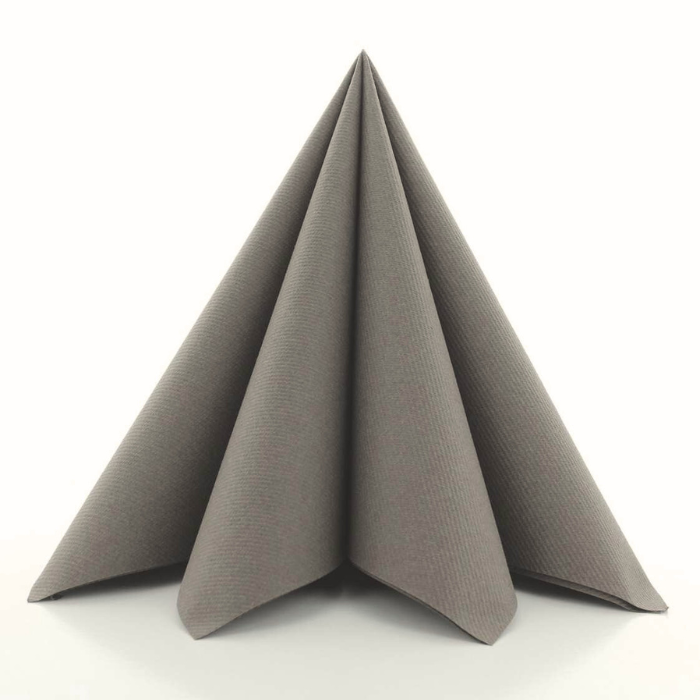 Luxusservietten graubraun 12x - 40x40 cm