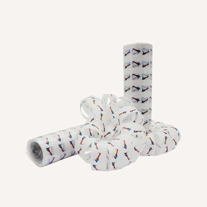 Studentenhüte Serpentinen Rot 2x - 4 m