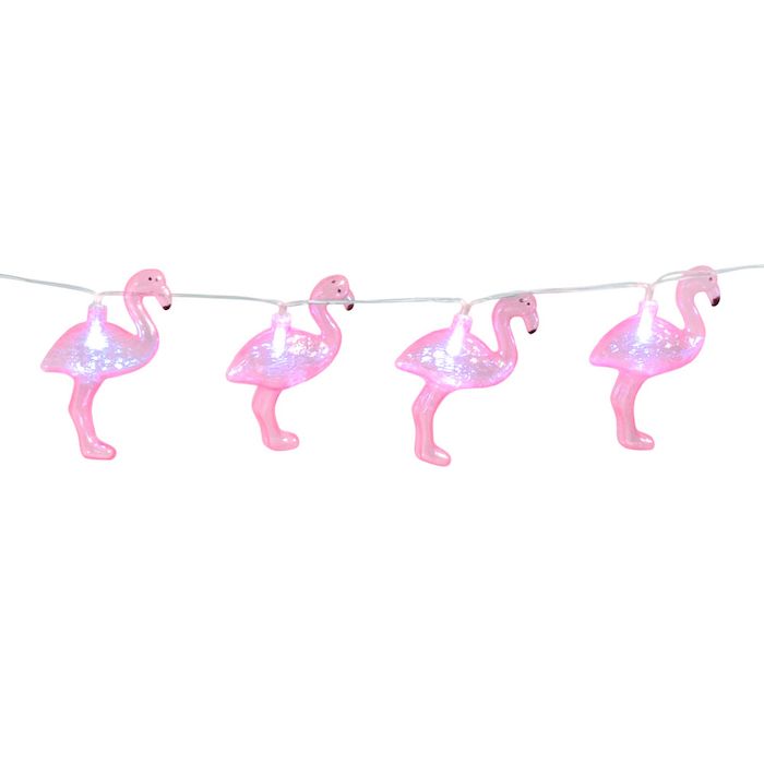 Pinke Flamingo Lichterkette - 140 cm
