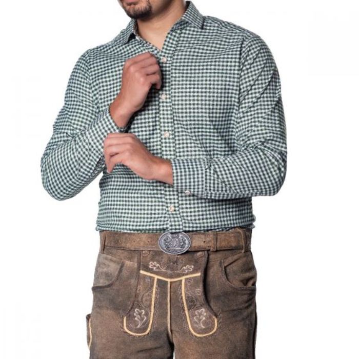 Oktoberfest Trachtenhemd grün Leopold Deluxe