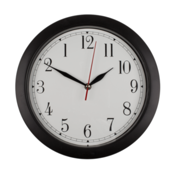 Rückwärts Wanduhr mit Zahlen 29 cm