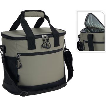 Kühltasche 18 Liter hellbeige mit Netztaschen