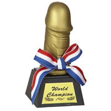 Penis-Pokal "World Champion" - 12 cm