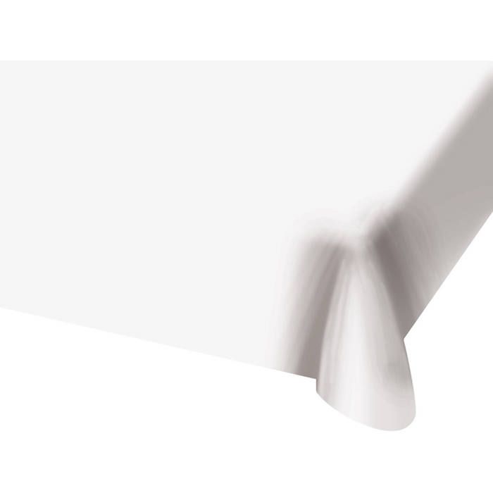 Weiße Plastiktischdecke - 130 x 180 cm