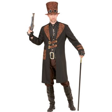 Steampunk-Kostüm mit Mantel und Hut