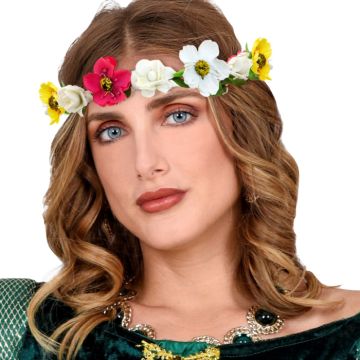 Blumenstirnband mit gelbem Band