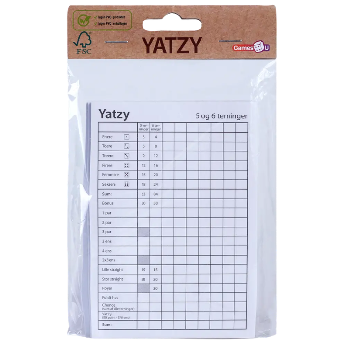 Yatzy-Blöcke 3er-Pack - 5 und 6 Würfel