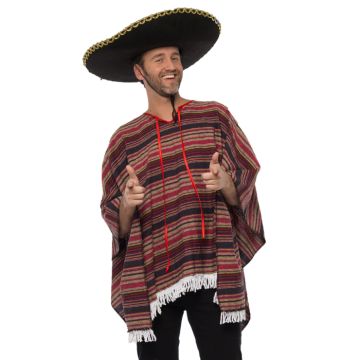 Poncho mehrfarbig, deluxe, Einheitsgröße