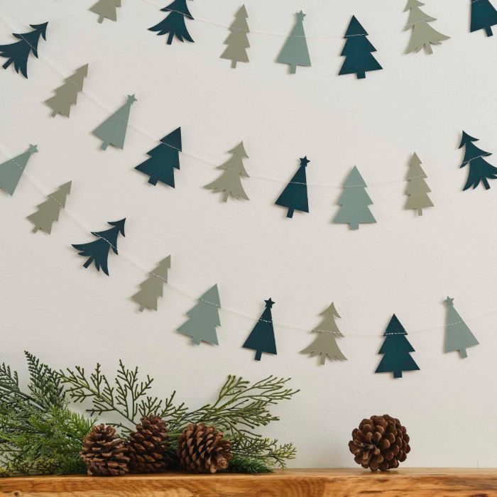 Grüne Weihnachtsbaumgirlande 5 m