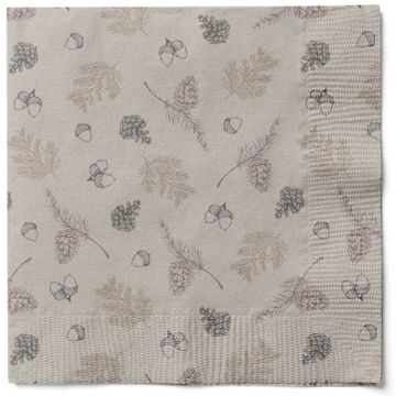 Servietten in braun mit Naturmotiven 20x Die alte Apotheke