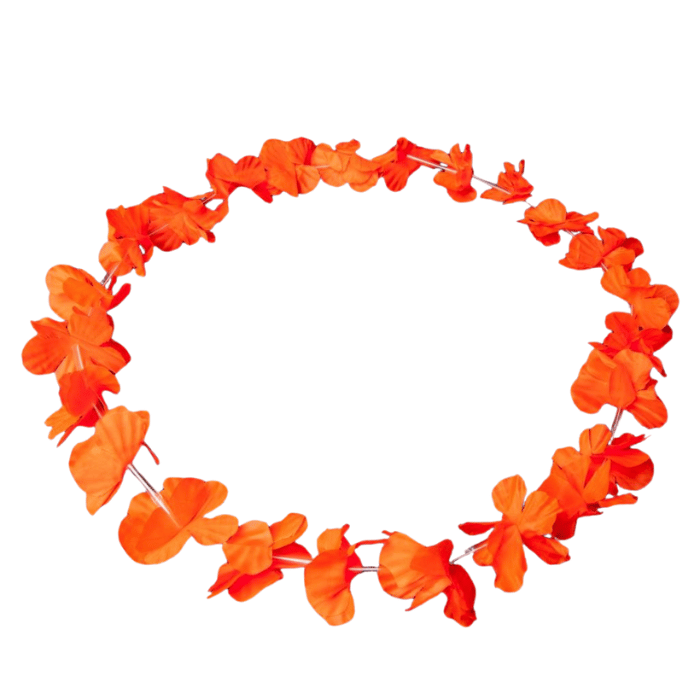 Hawaii-Kranz Neon Halskette Orange UV