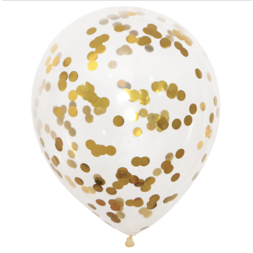 Ballon mit Goldkonfetti - 30 cm
