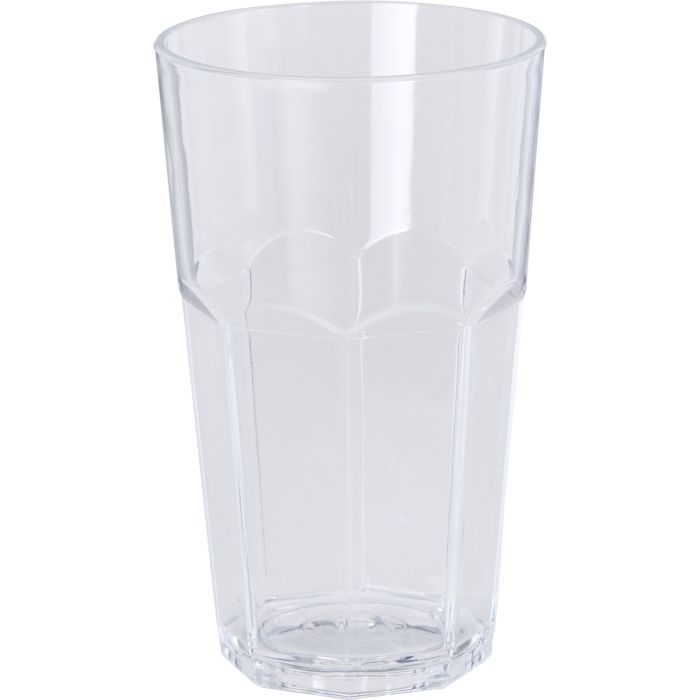 Trinkglas aus Acryl 370 ml mit facettiertem Design