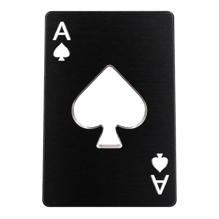 Schwarze Metall-Pokerkarten