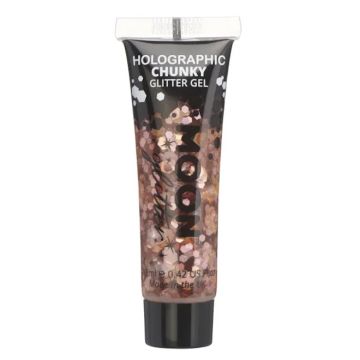 Holografische Chunky Glitter Gel Rose Gold 12 ml Moon Creations