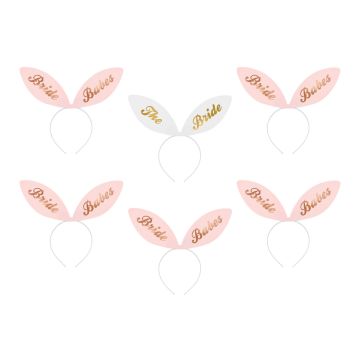 Junggesellenabschied Haarreifen mit Hasenohren 6x