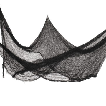 Schwarzes Netz-Spinnennetz-Dekoration - 0,7x9,8 m