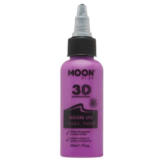 Neon-UV-Stofffarbe Lila 30 ml von Moon Creations