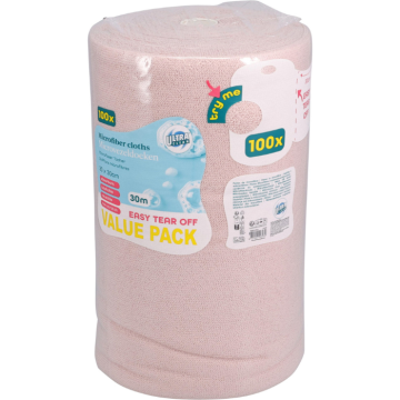 Mikrofaser-Tuchrolle mit 100 Stk - 30x30 cm