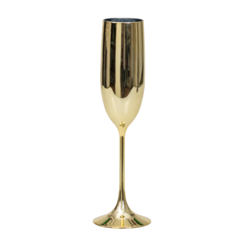 Champagnerglas goldfarben 8x - 23,8x6,9 cm