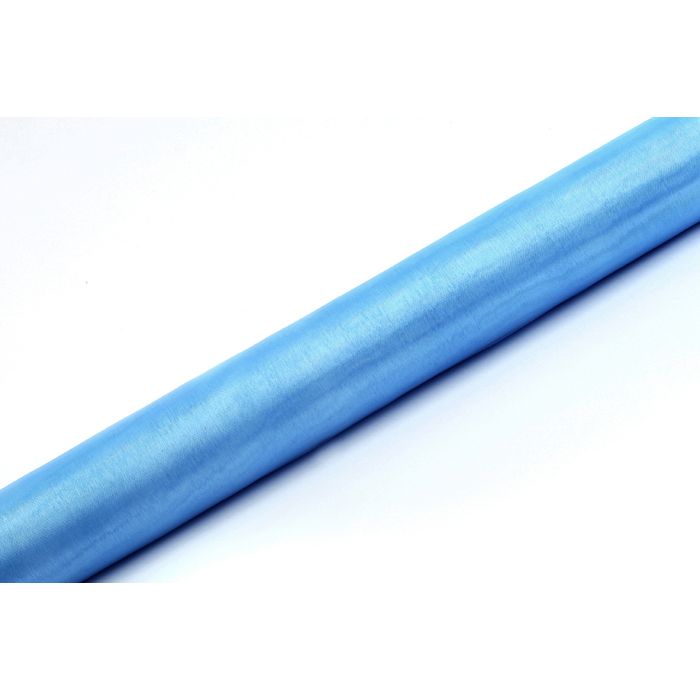Organza Tischläufer Hellblau - 9 Meter