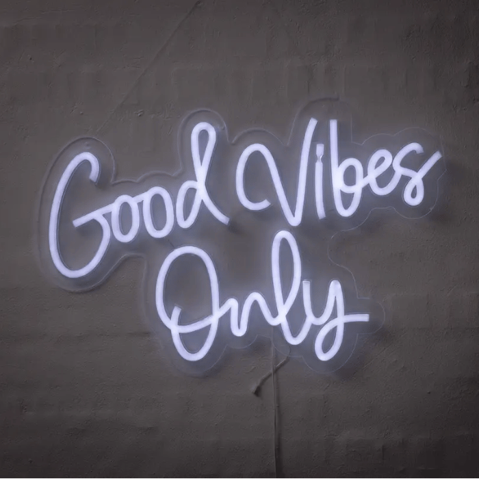 Good vibes only Neon-LED-Schild - 40x61 cm