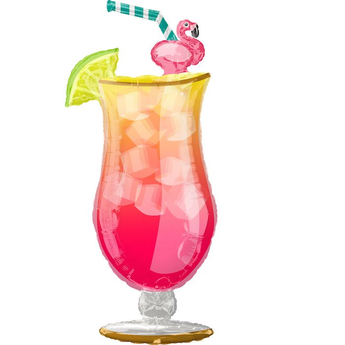 Riesen Tropen Roter Drink Ballon - 104 cm 