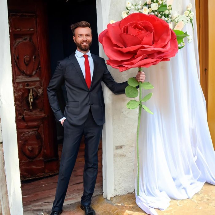 XXL rote Rose 160 cm