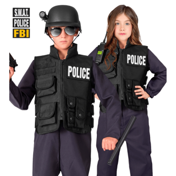 Polizei-Weste mit Klettverschluss für Kinder - 3 Sorten