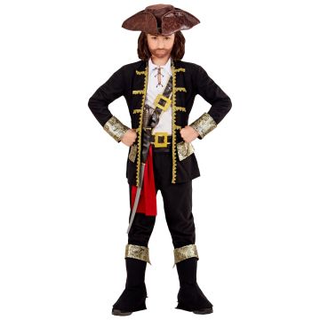 Detailliertes Piratkapitän Kostüm für Jungen