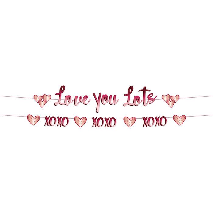 "Love You Lots" Herz-Girlande - 14 x 150 cm