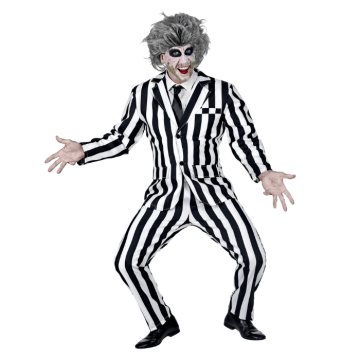 Anzugset Kostüm mit schwarz/weißen Streifen