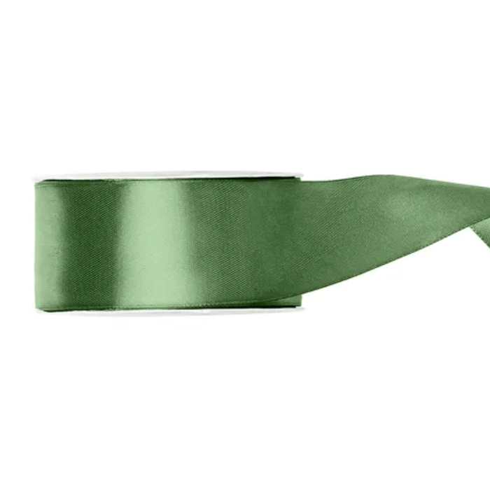 Salbeigrünes Satinsband - 25 mm x 25 m