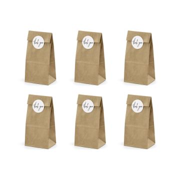 Braune Geschenktüten 6x