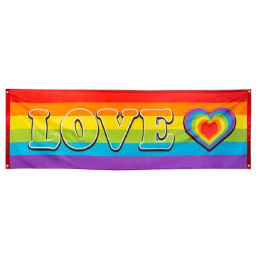 "Love" Regenbogenbanner - 74x220 cm