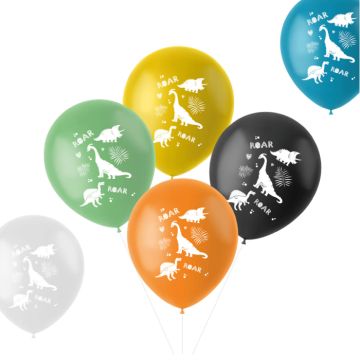 Ballons mit Dinosauriermotiven 6x - 33 cm