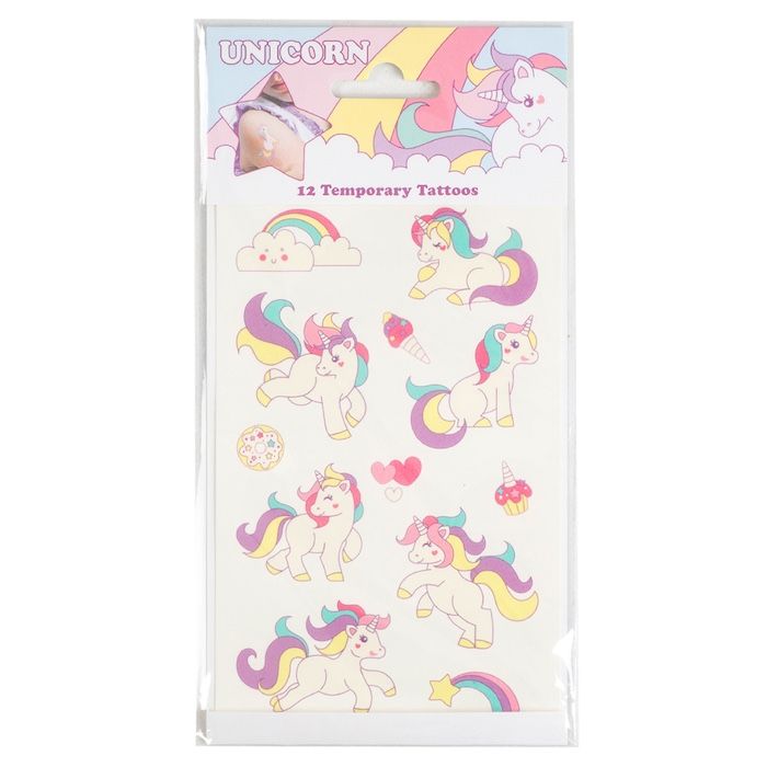Temporäre und falsche Einhorn Tattoos 12x 