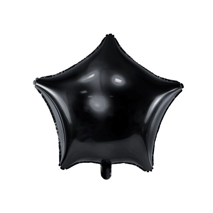 Schwarzer Sternfolienballon - Ø48 cm