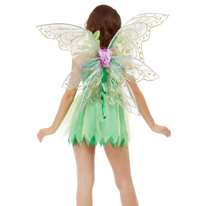 Schöne Feenflügel mit lila Blume in Einheitsgröße